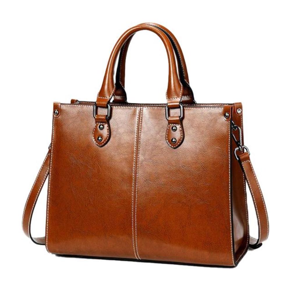 Elegante | Van werk tot avonduit — Leren Tote Tas