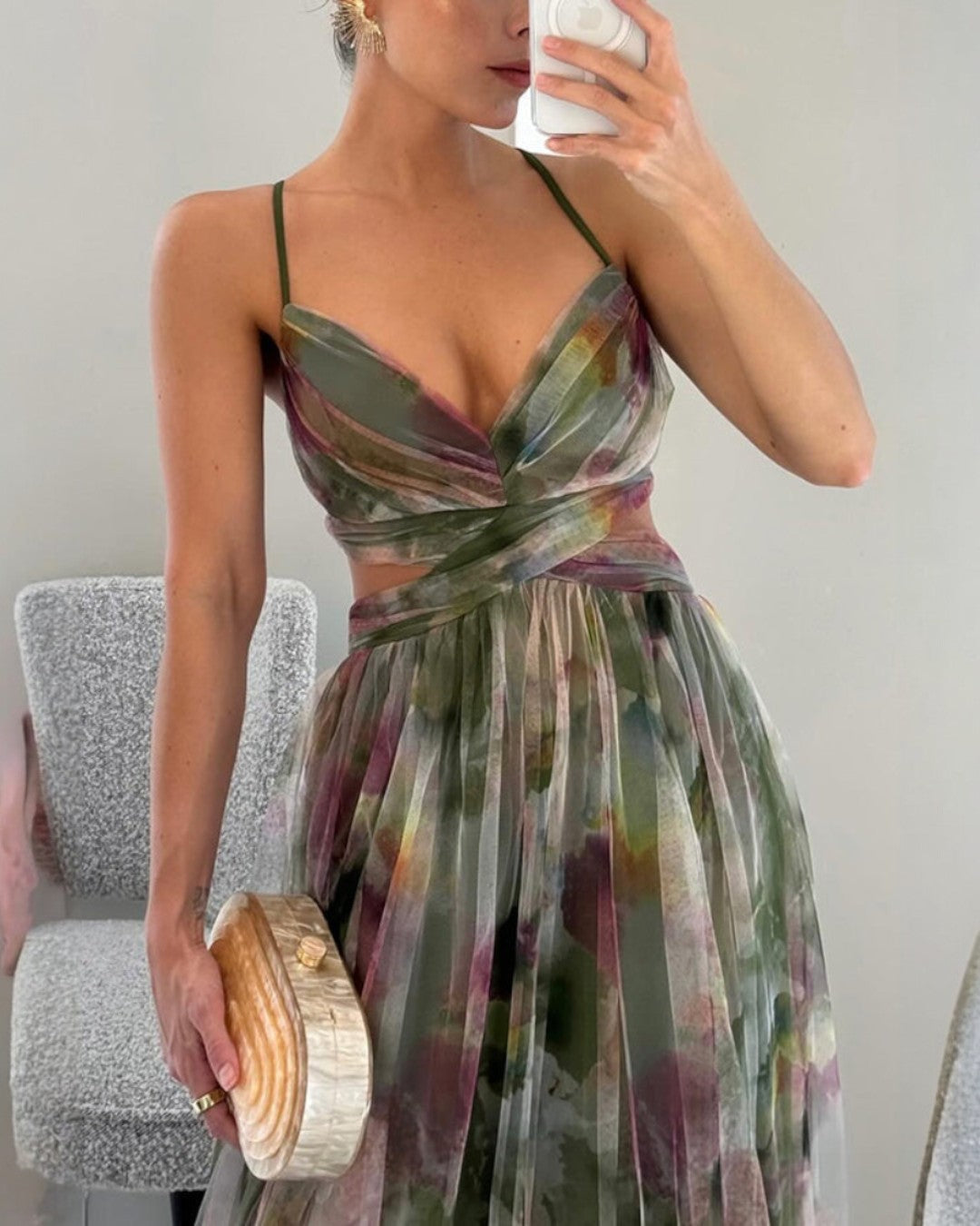 GISELLE - ENCHANTING MAXI DRESS WITH FLORAL PRINT