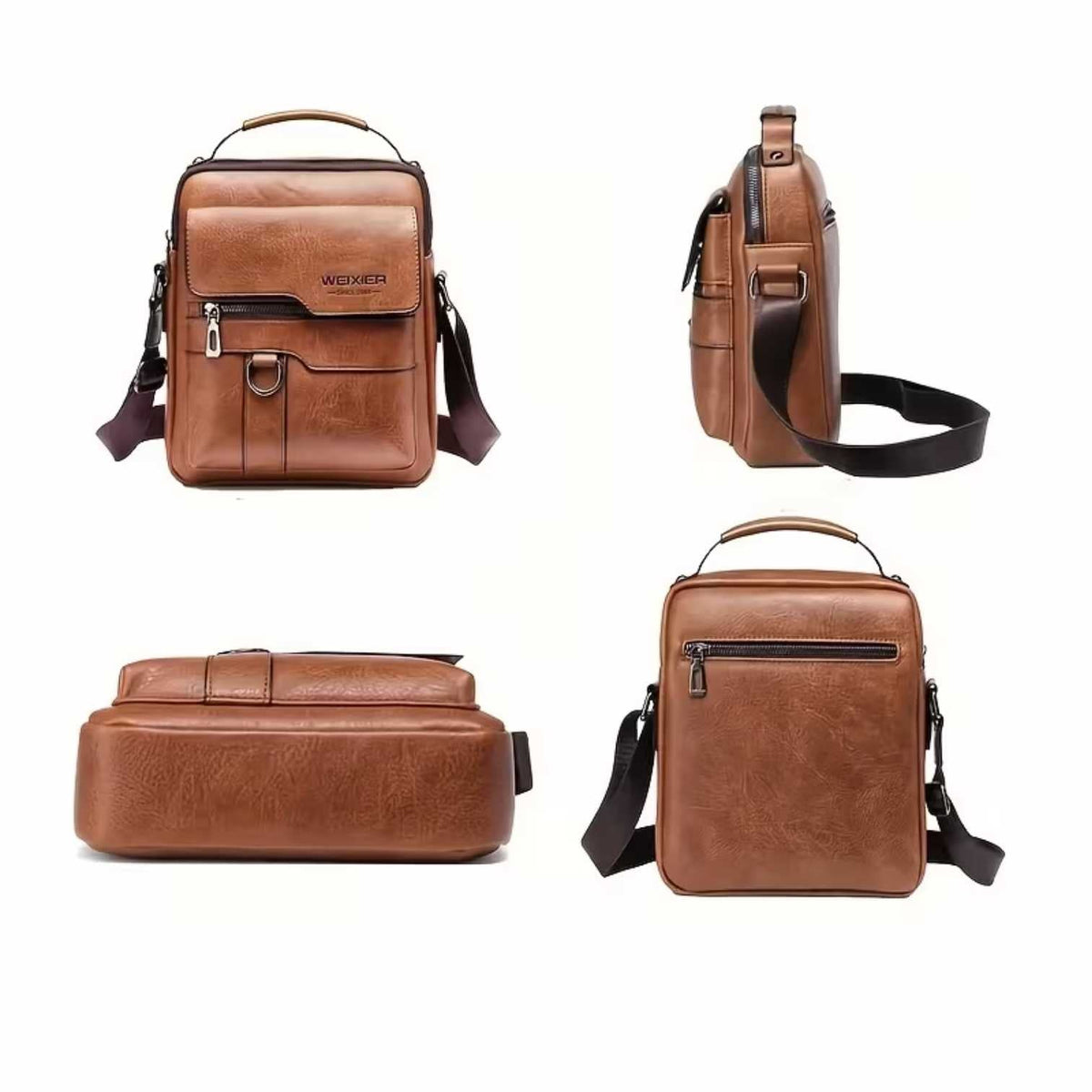 Milan | Solid Shoulder Bag | Real Leather