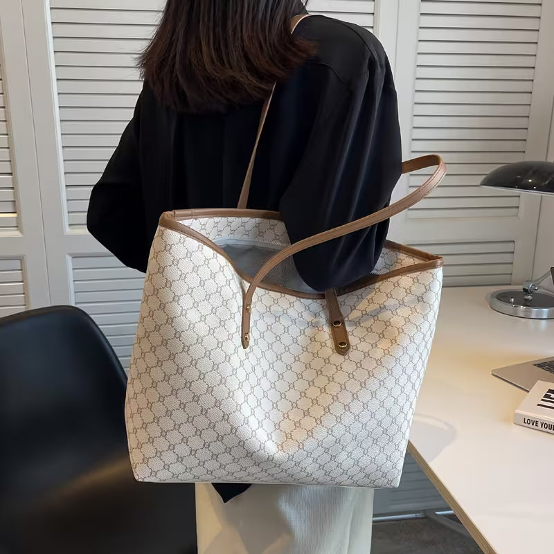 Sofia | Vintage Patronen Tote Tas Grote Capaciteit