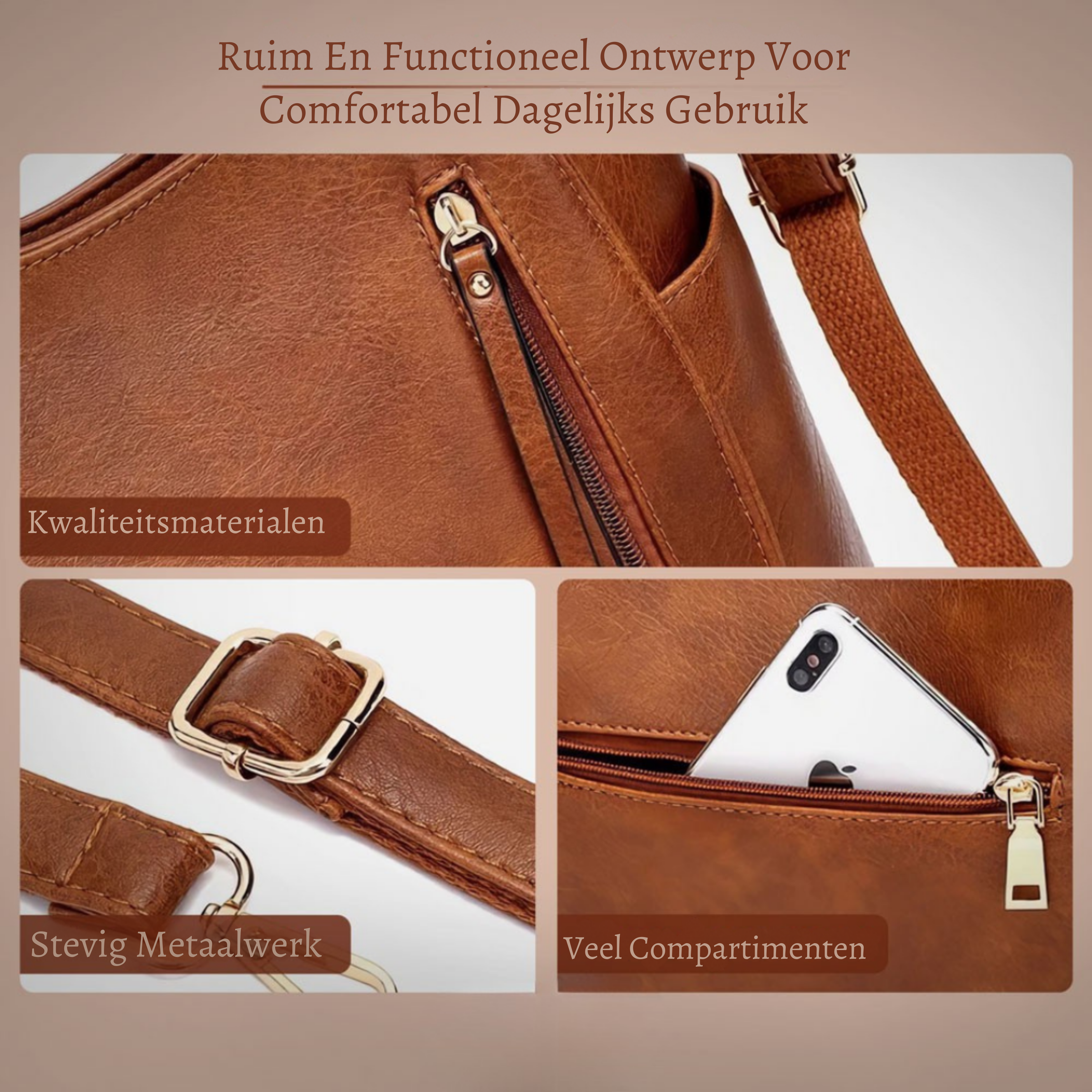 Blanche | Altijd Comfortabel — Elegante Leren Tas