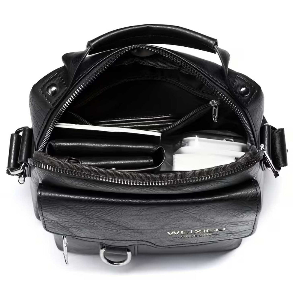 Milan | Solid Shoulder Bag | Real Leather