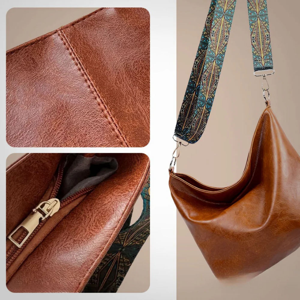 Chelsey | Leather Workbag with pockets