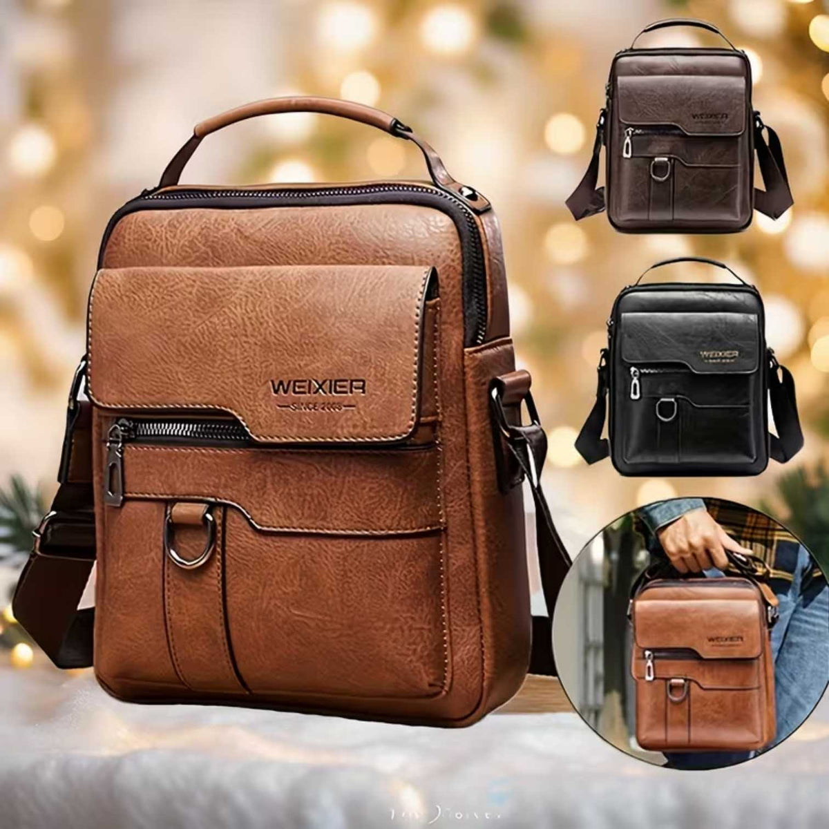 Milan | Solid Shoulder Bag | Real Leather