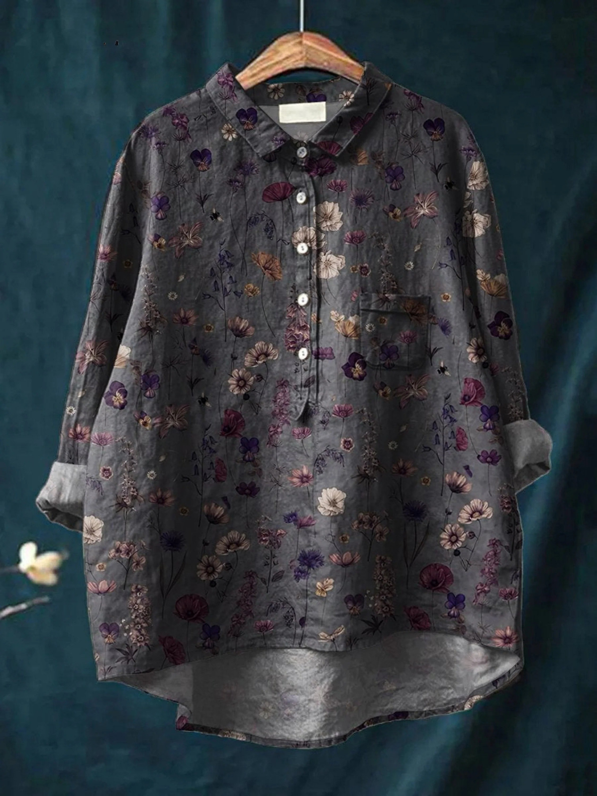 Women's Floral Art Print Casual  Shirt