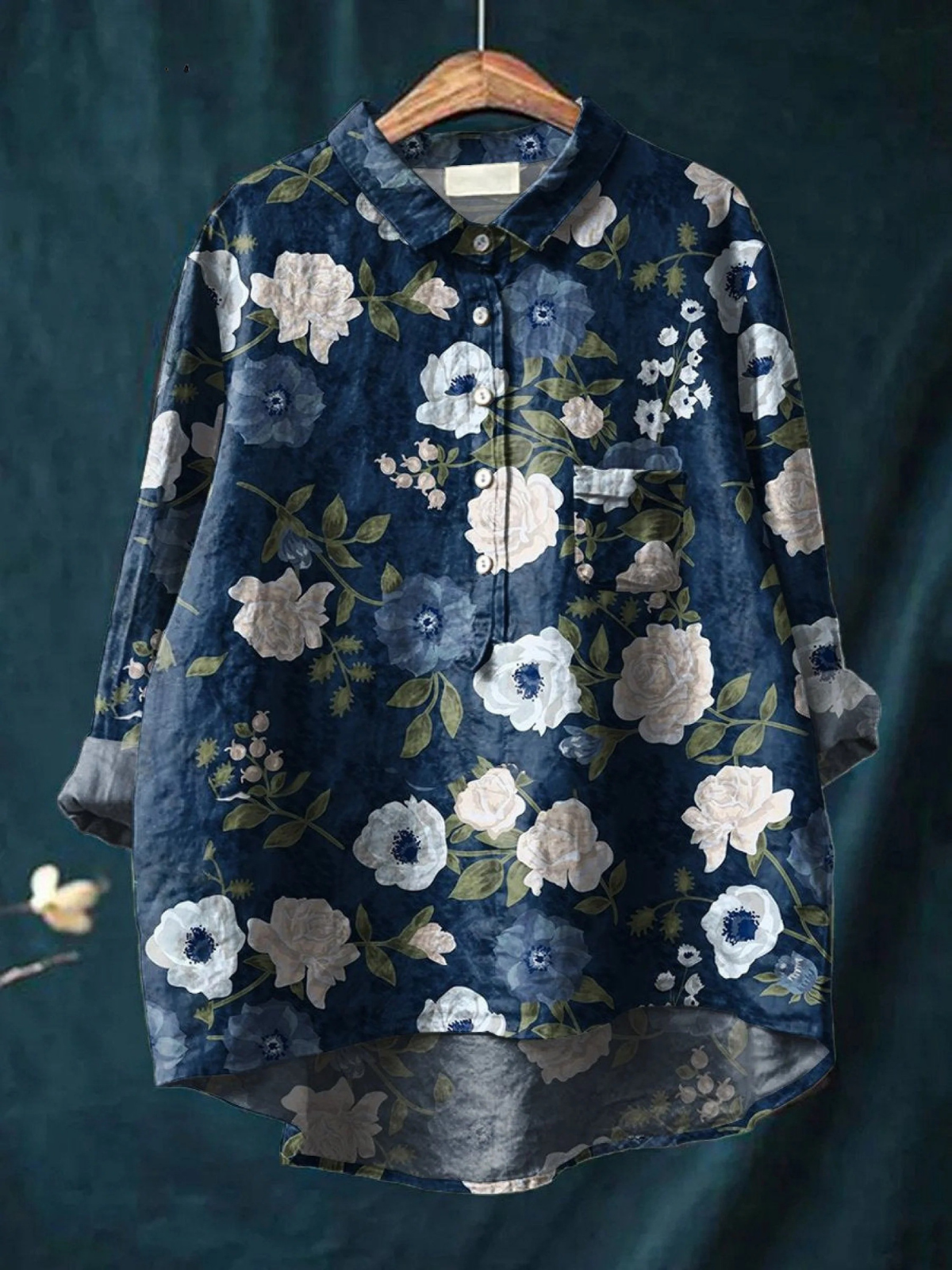 Women's Floral Art Print Casual  Shirt