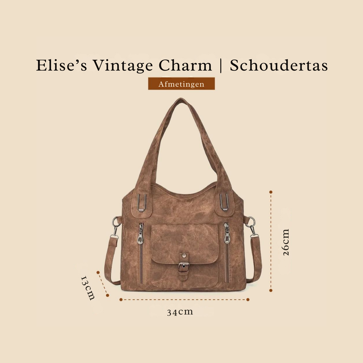 Elise | Altijd bij de hand — Praktische Leren Tas