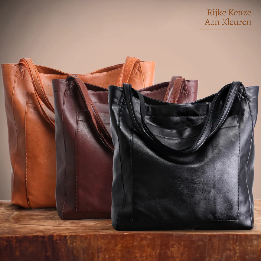 Lorena | Leather Bag with pockets