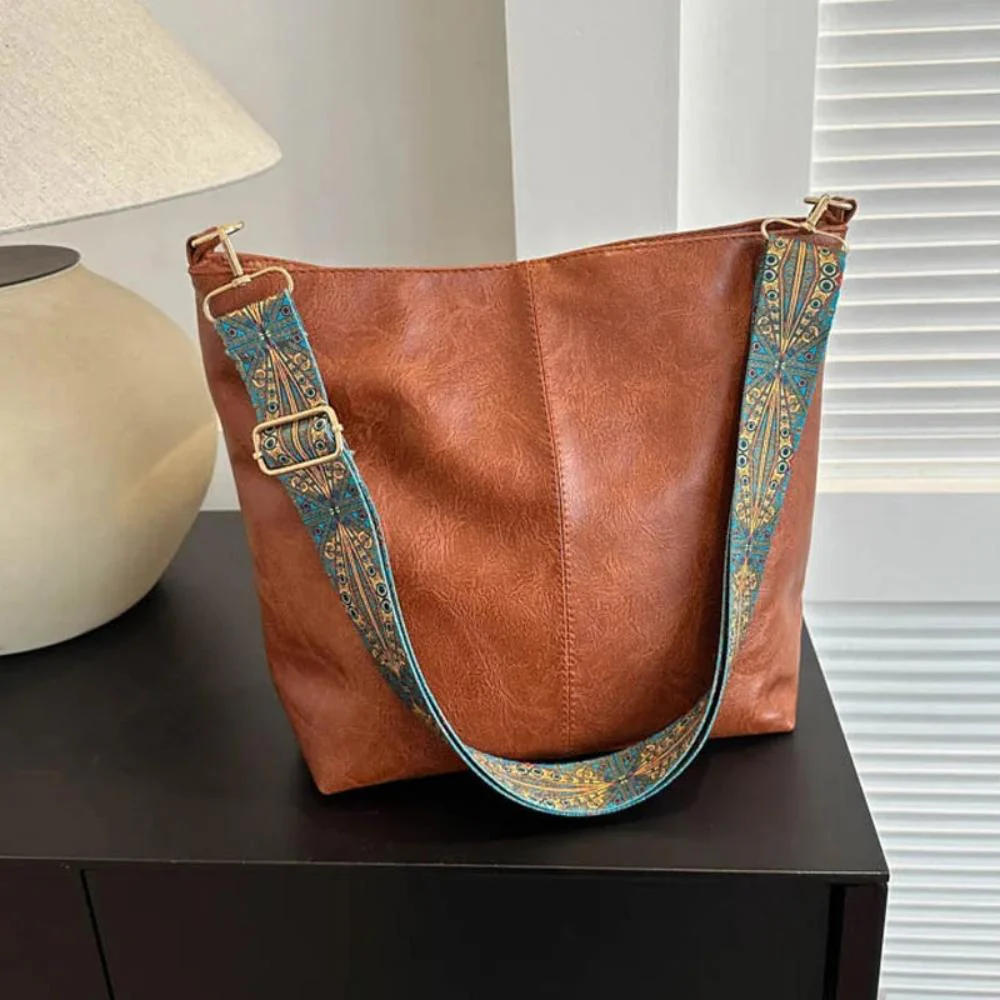 Chelsey | Leather Workbag with pockets