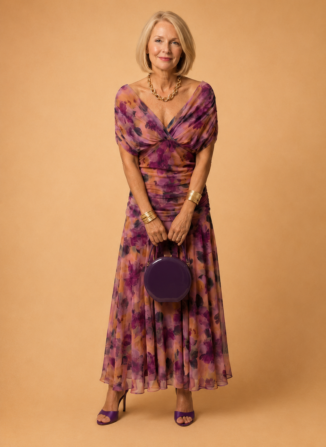 Calen | Off Shoulder Flow Midi Dress