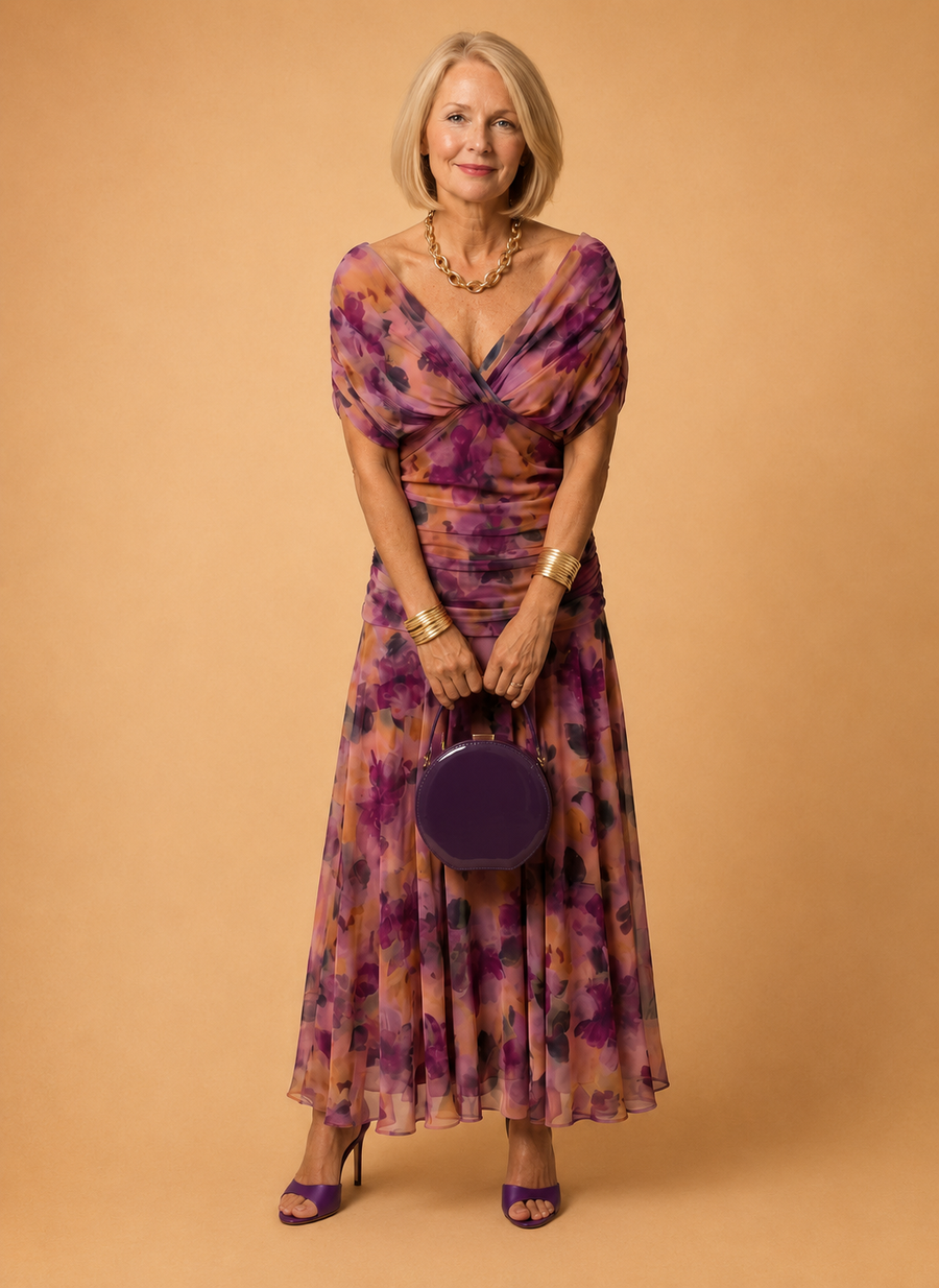 Calen | Off Shoulder Flow Midi Dress