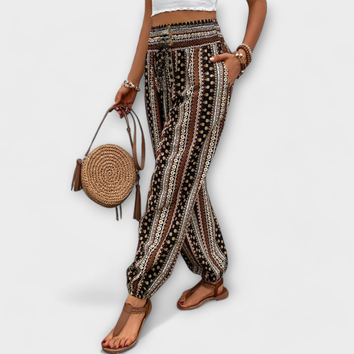 Scarlett – Trousers with Ethnic Print