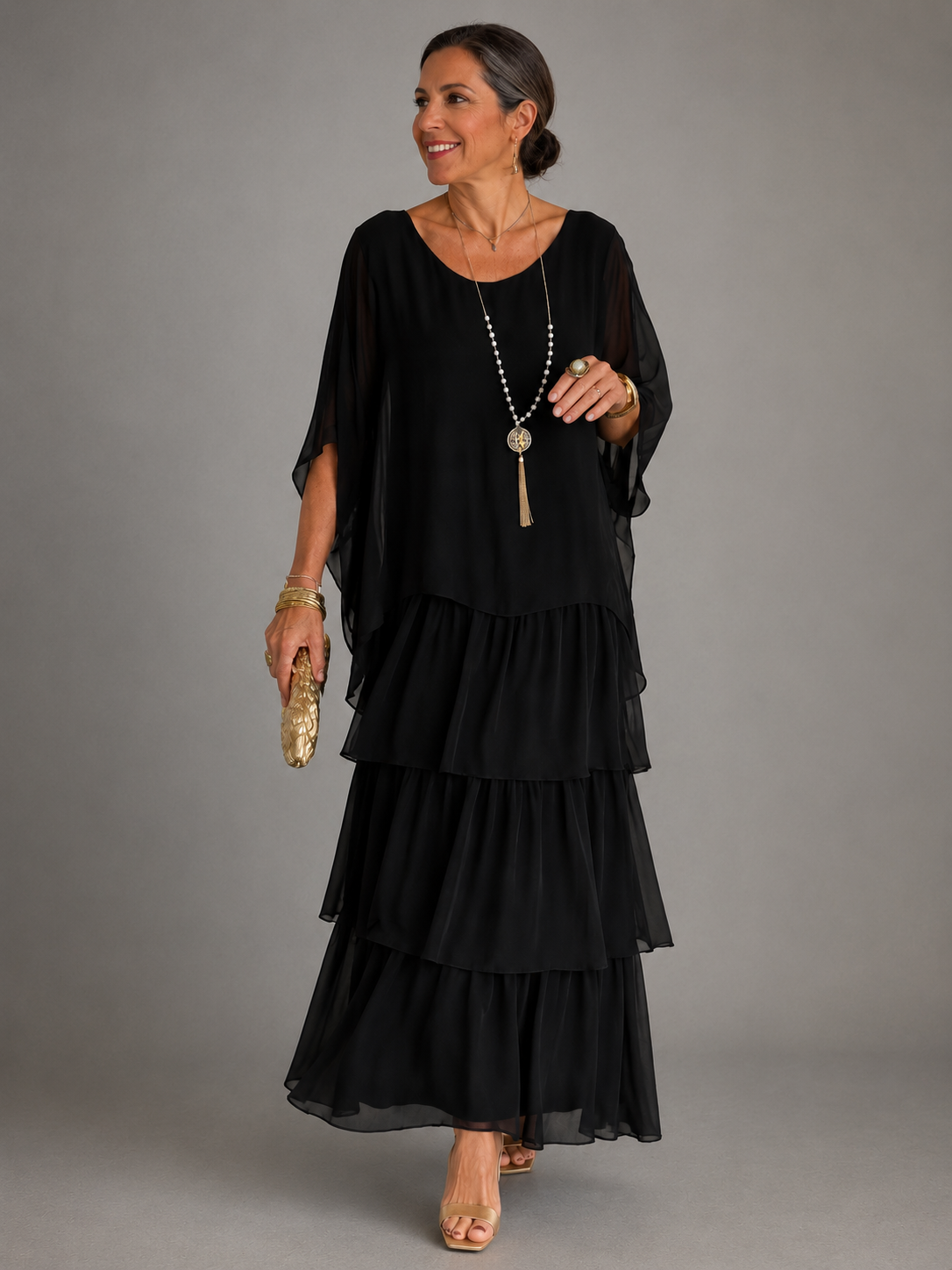 LARA | ELEGANT FLOWING MAXI DRESS