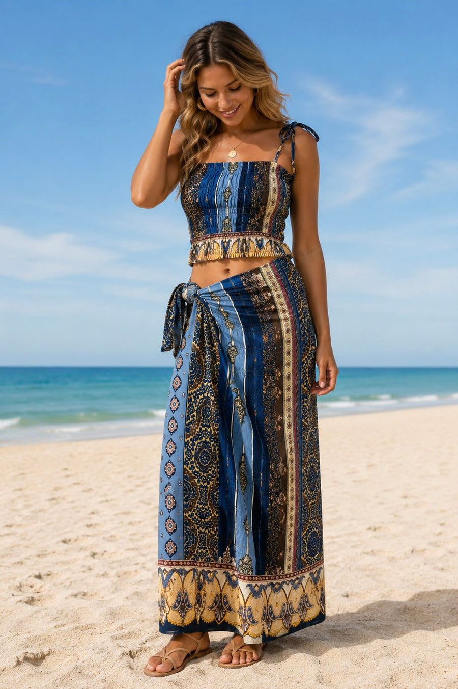 Petunia | Paisley Co-Ord Set in Blue