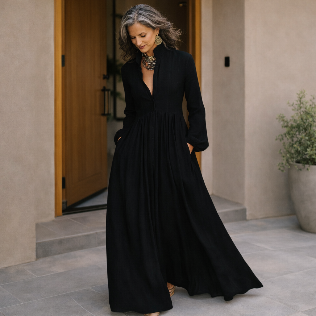 Paige | Flowing Button-Front Maxi Dress