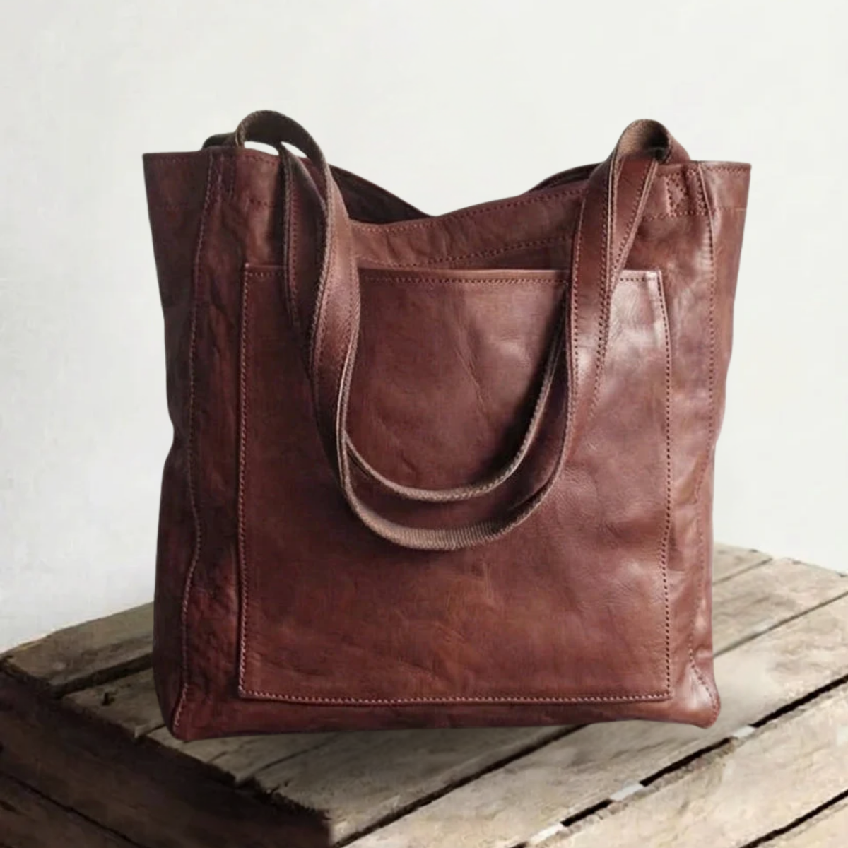Lorena | Leather Bag with pockets