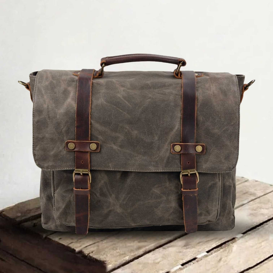 Ryan | Everyday Canvas Shoulder Bag | Real Leather