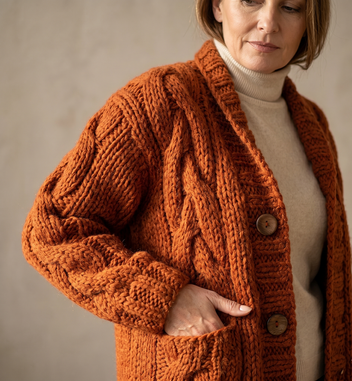 KARINA - ELEGANT COSY COAT WITH TUMMY COVERAGE