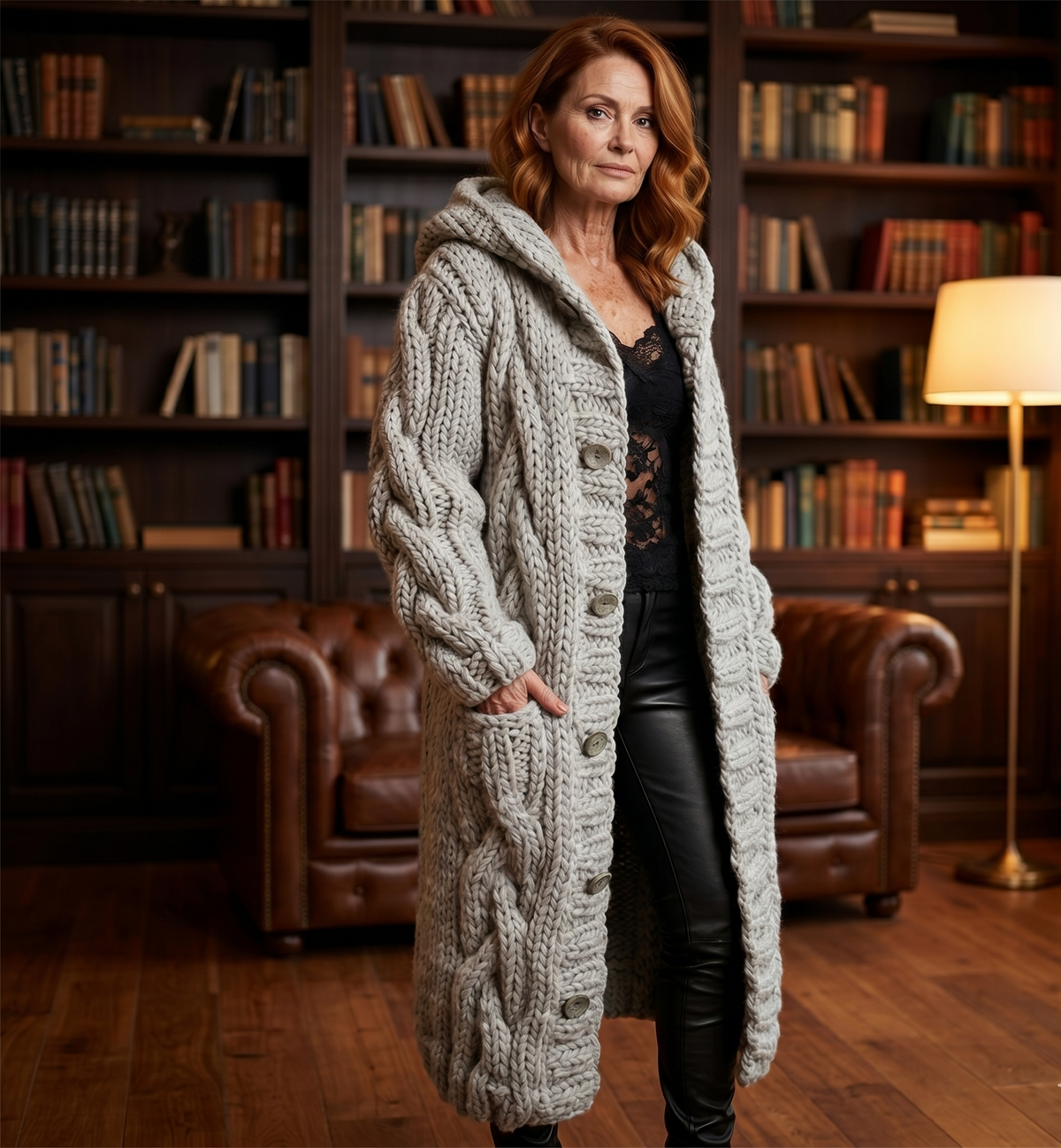 KARINA - ELEGANT COSY COAT WITH TUMMY COVERAGE