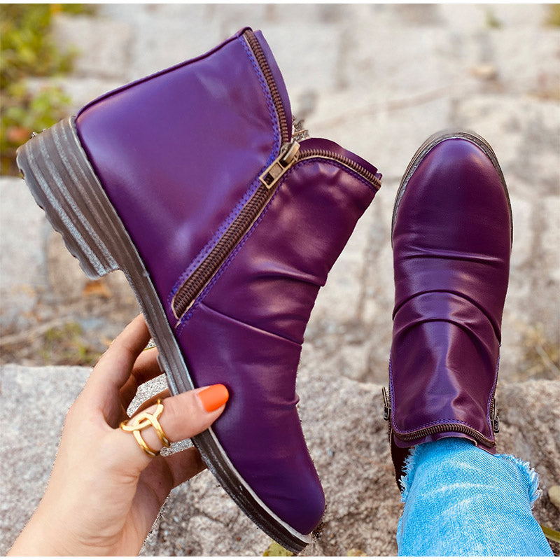 WOMEN ZIPPER WATERPROOF ANKLE-SUPPORT BOOTS 2026