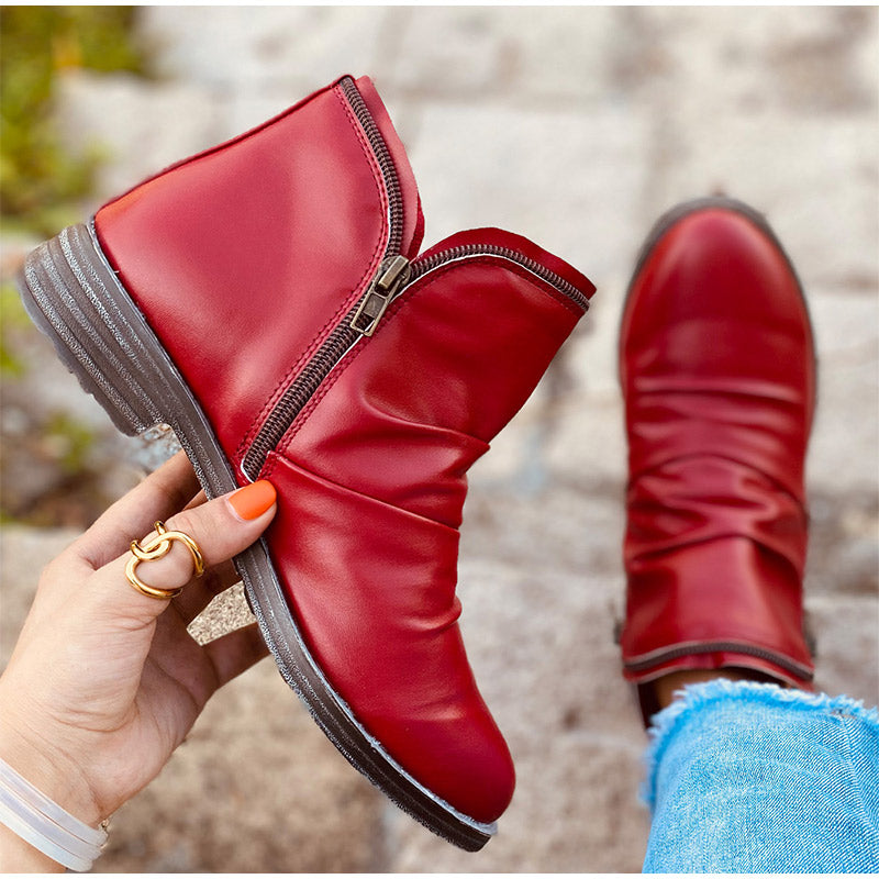 WOMEN ZIPPER WATERPROOF ANKLE-SUPPORT BOOTS 2026