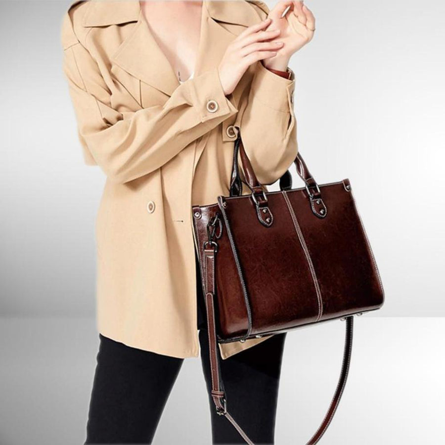 Elegante | Van werk tot avonduit — Leren Tote Tas