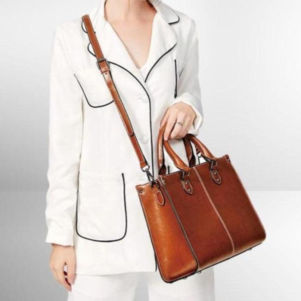 Elegante | Van werk tot avonduit — Leren Tote Tas