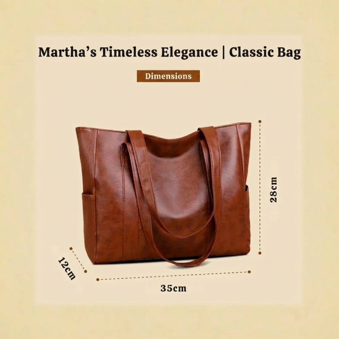 Martha | Solid Leather Handbag
