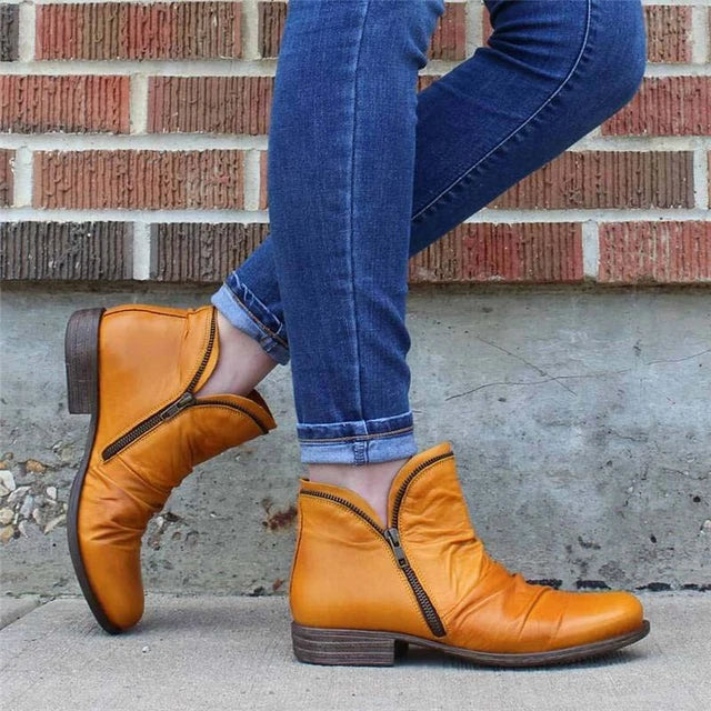 WOMEN ZIPPER WATERPROOF ANKLE-SUPPORT BOOTS 2026