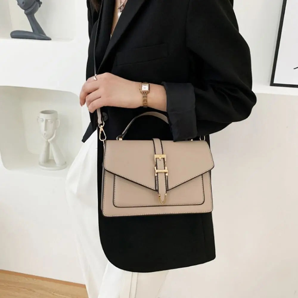 Lina | Classic Leather Shoulder Bag