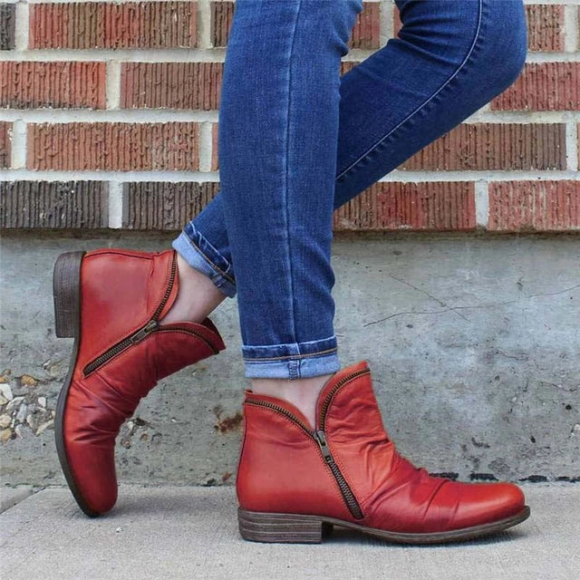 WOMEN ZIPPER WATERPROOF ANKLE-SUPPORT BOOTS 2026