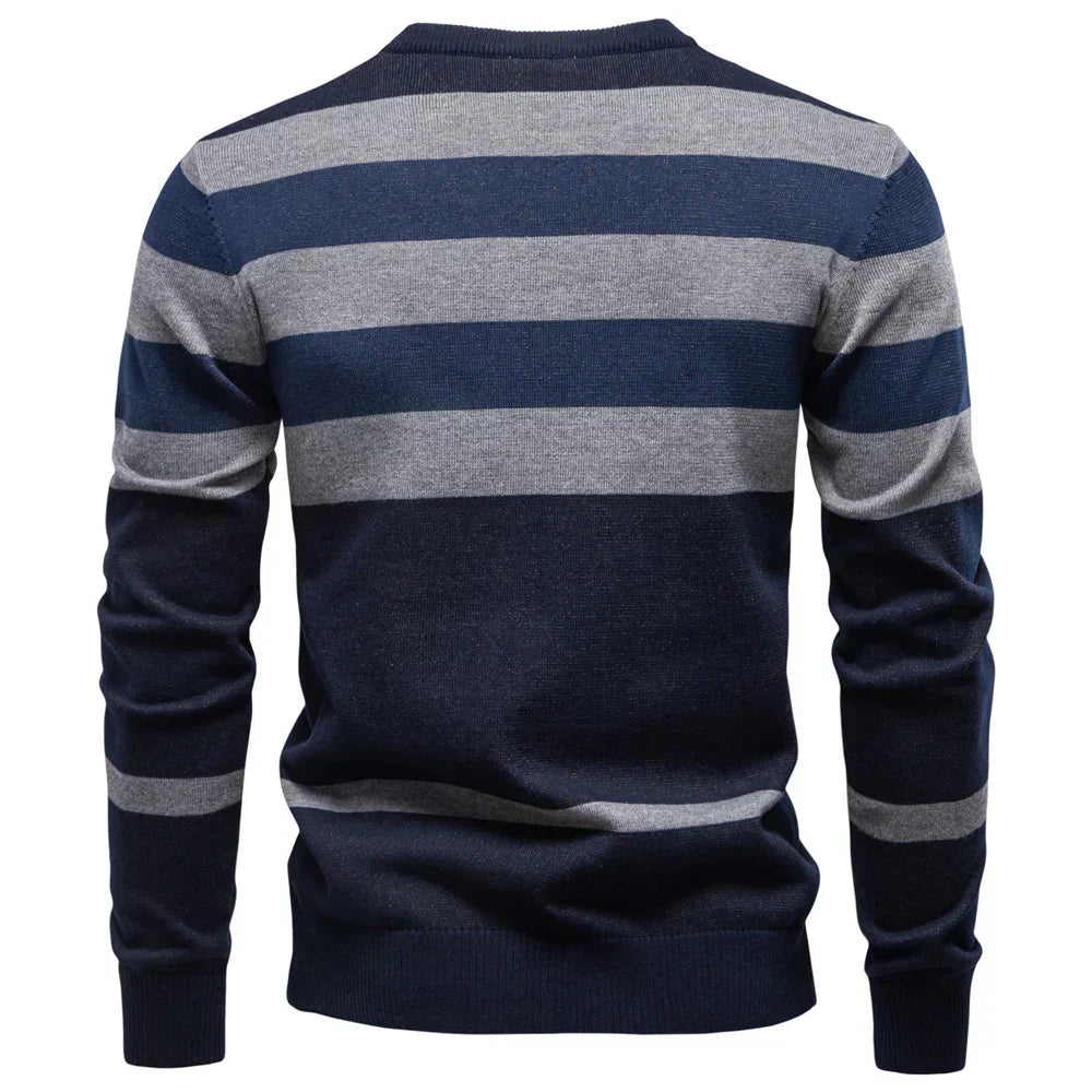 Neville | Men's Knitted Sweater With Diamond Design