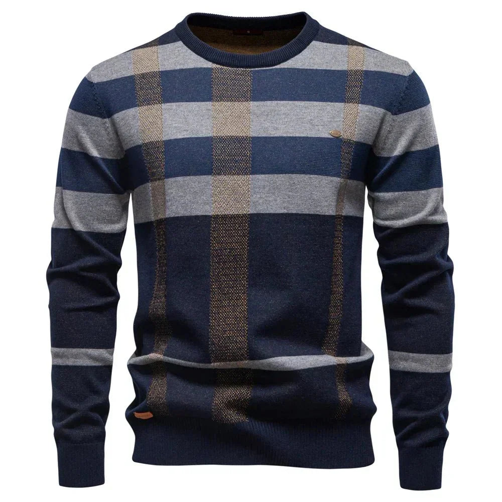 Neville | Men's Knitted Sweater With Diamond Design