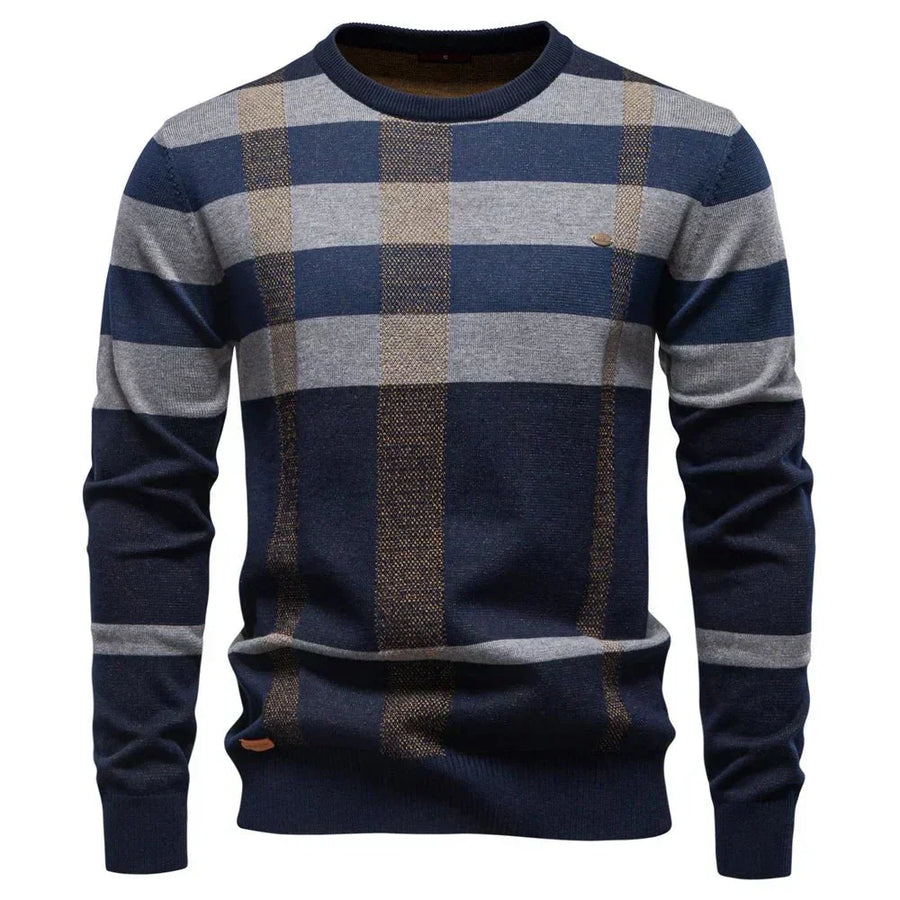 Neville | Men's Knitted Sweater With Diamond Design