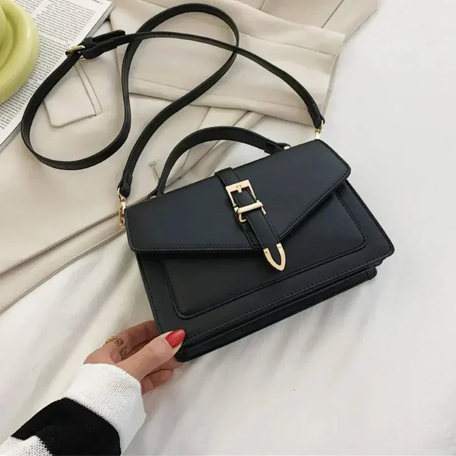 Lina | Classic Leather Shoulder Bag