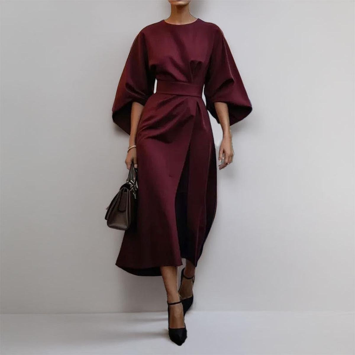 KATARZYNA | MAXI DRESS WITH KIMONO SLEEVE