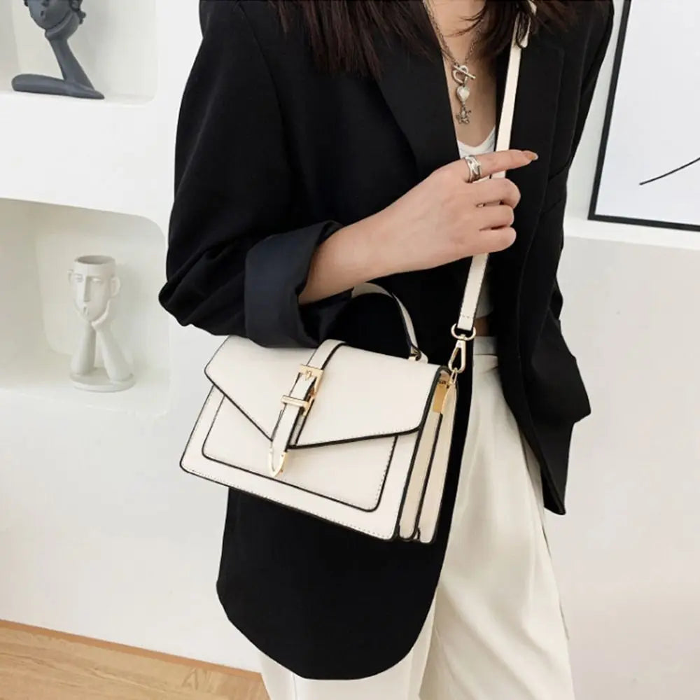 Lina | Classic Leather Shoulder Bag