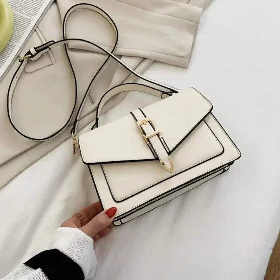 Lina | Classic Leather Shoulder Bag