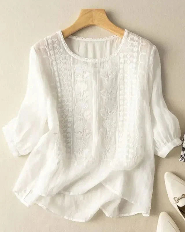 Cristine | Delicate Cotton Blouse