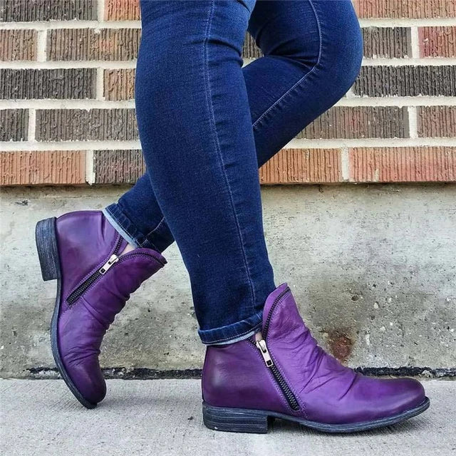 WOMEN ZIPPER WATERPROOF ANKLE-SUPPORT BOOTS 2026