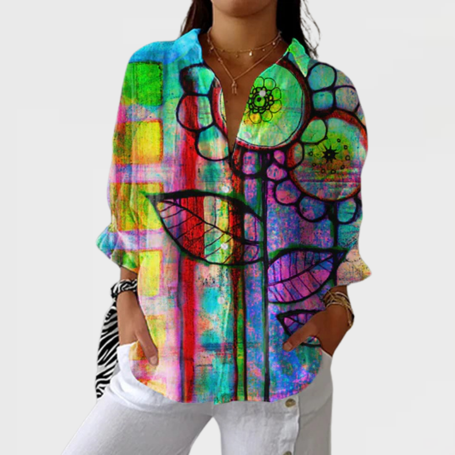 Kimberly | Artistic Bloom Blouse