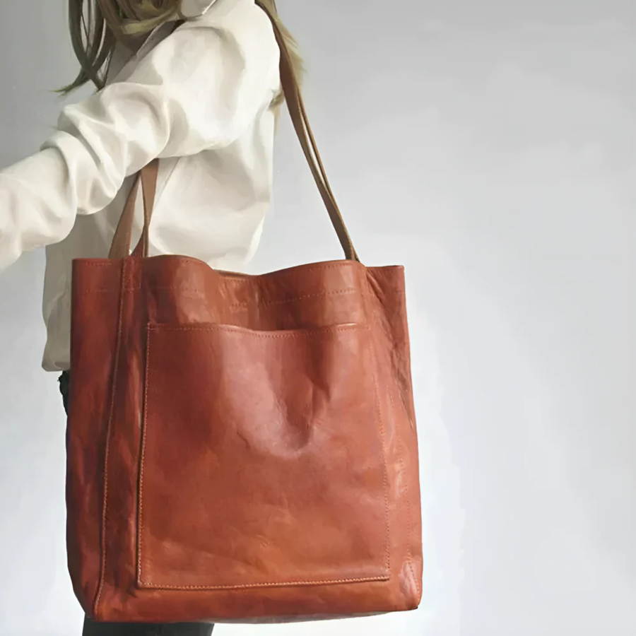Lorena | Leather Bag with pockets