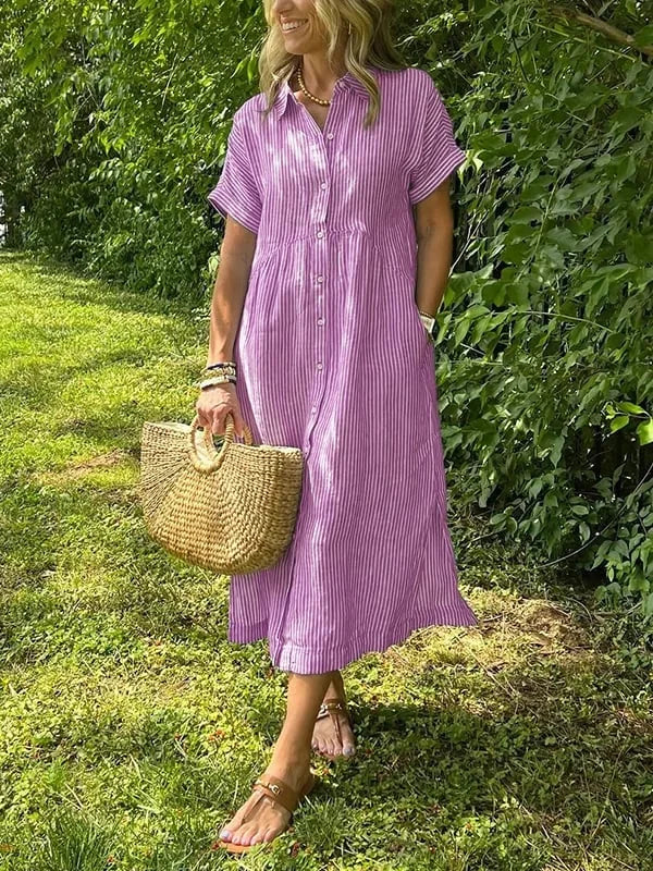 Clarissa | Striped Shirt Dress