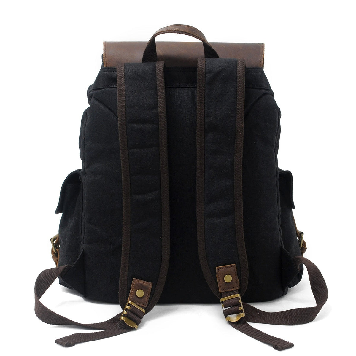 Jacob | Solid Waxed Canvas Backpack | Real Leather