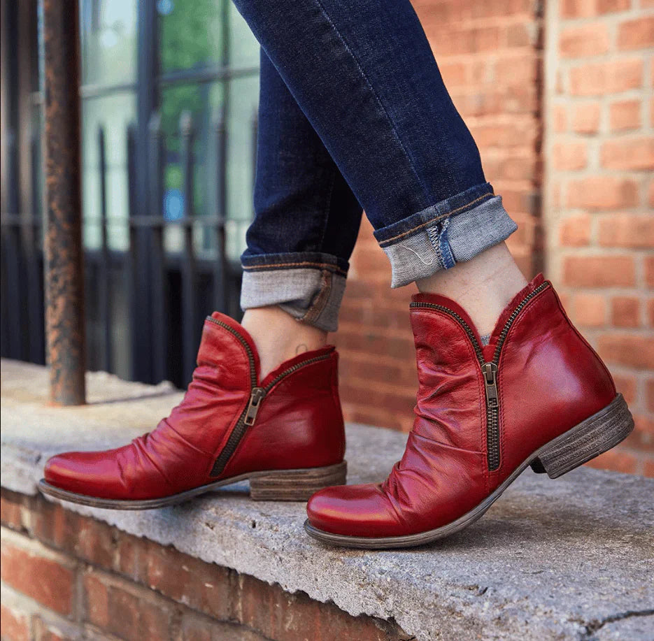 WOMEN ZIPPER WATERPROOF ANKLE-SUPPORT BOOTS 2026