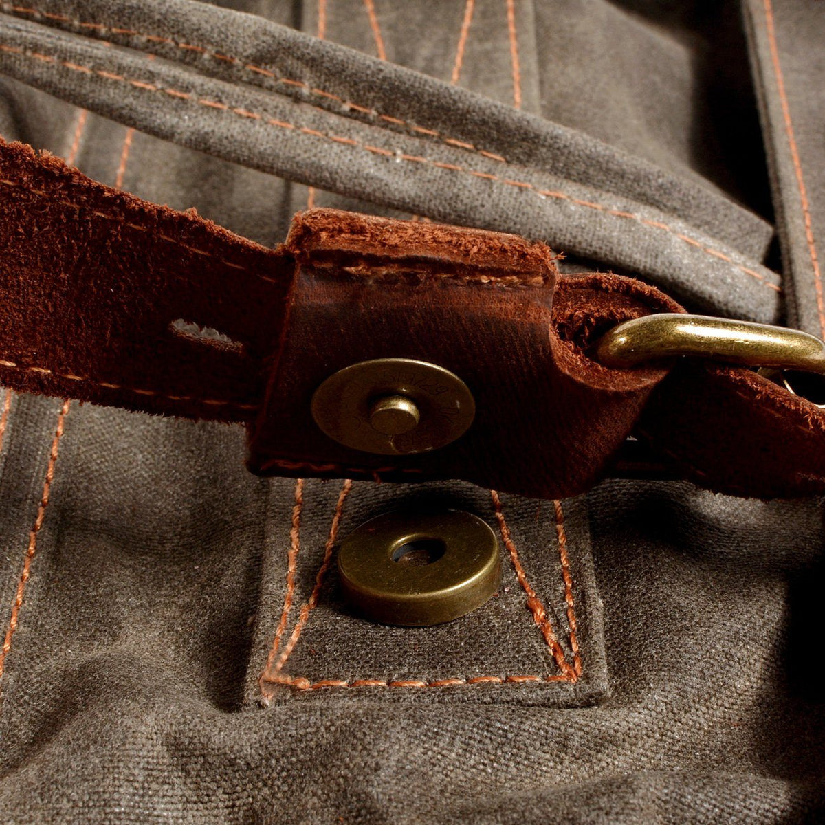 Brian | Spacious Canvas Backpack | Real Leather
