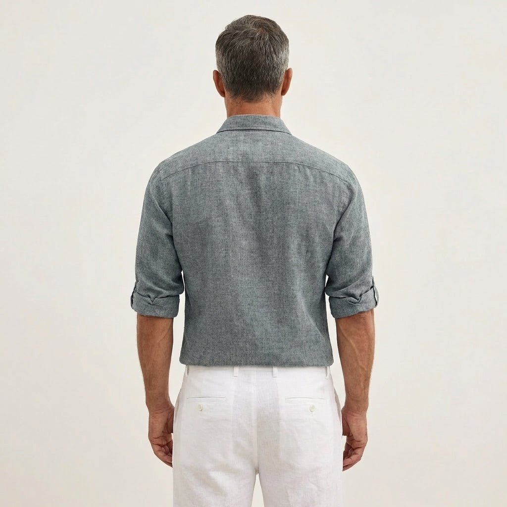 Enzo | Linen Henley Shirt