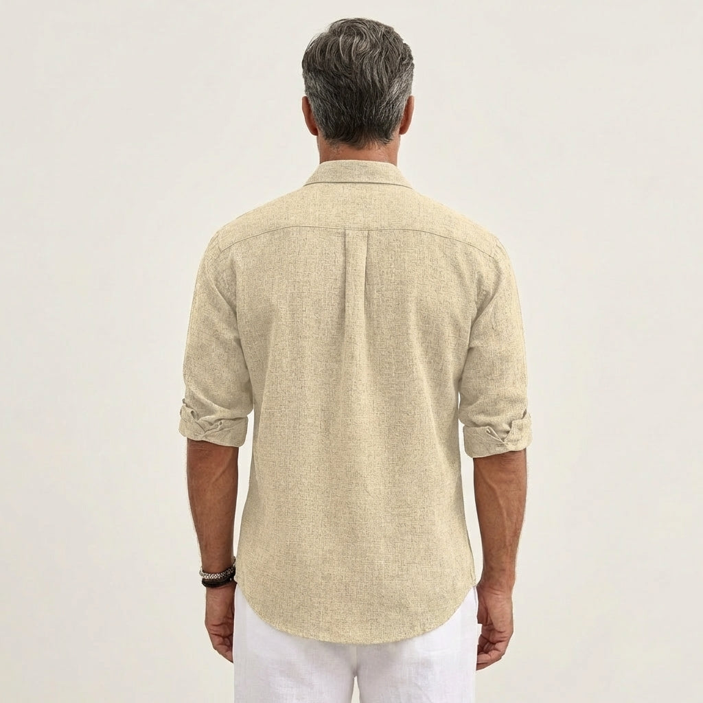 Enzo | Linen Henley Shirt