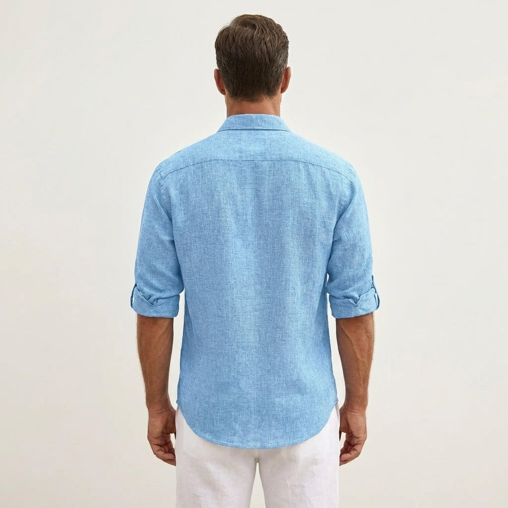 Enzo | Linen Henley Shirt