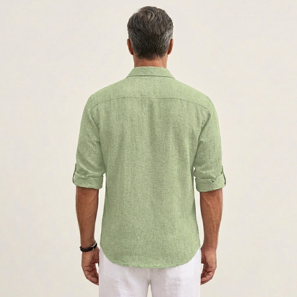 Enzo | Linen Henley Shirt